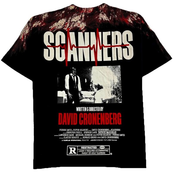 Rucking Fotten David Cronenberg Scanners AOP T-shirt Unisex L Licensed Limited - Picture 2 of 7